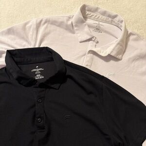 Fabletics Men’s Black and White Polo Shirts